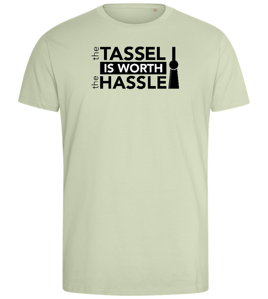 Worth The Hassle Design - Comfort men's fitted t-shirt_SILESTONE_front