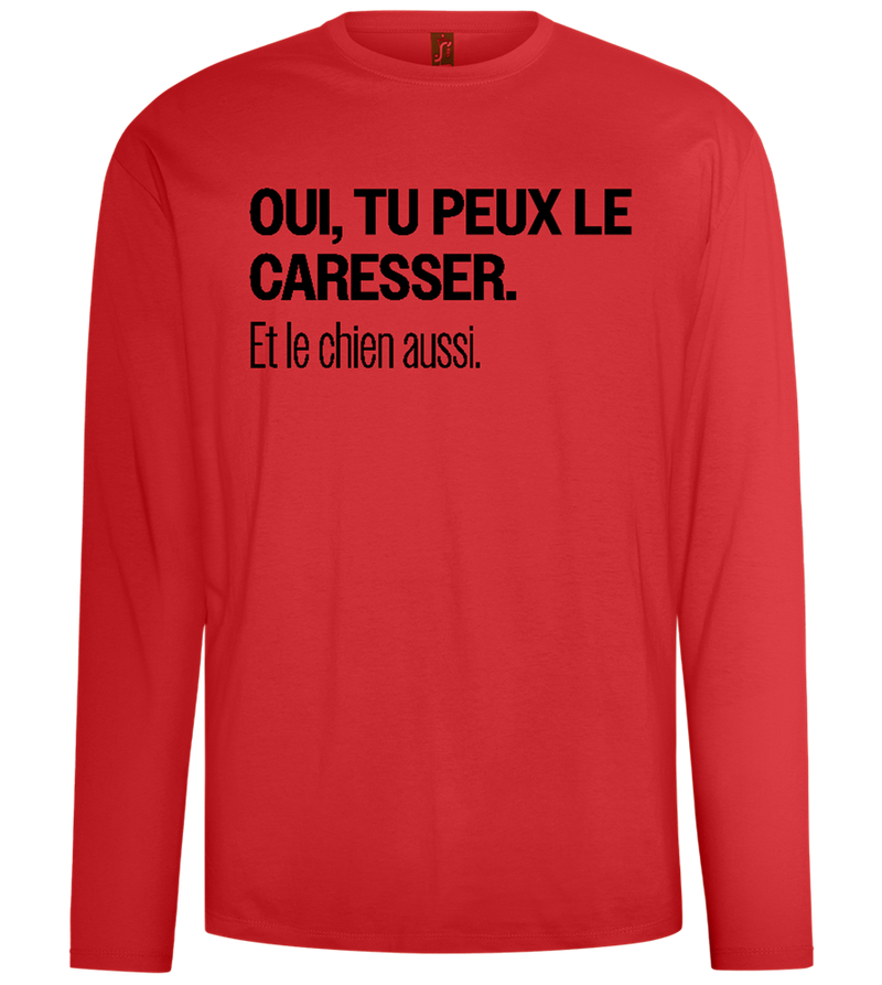 Tu Peux le Caresser Design - Comfort men's long sleeve t-shirt_RED_front