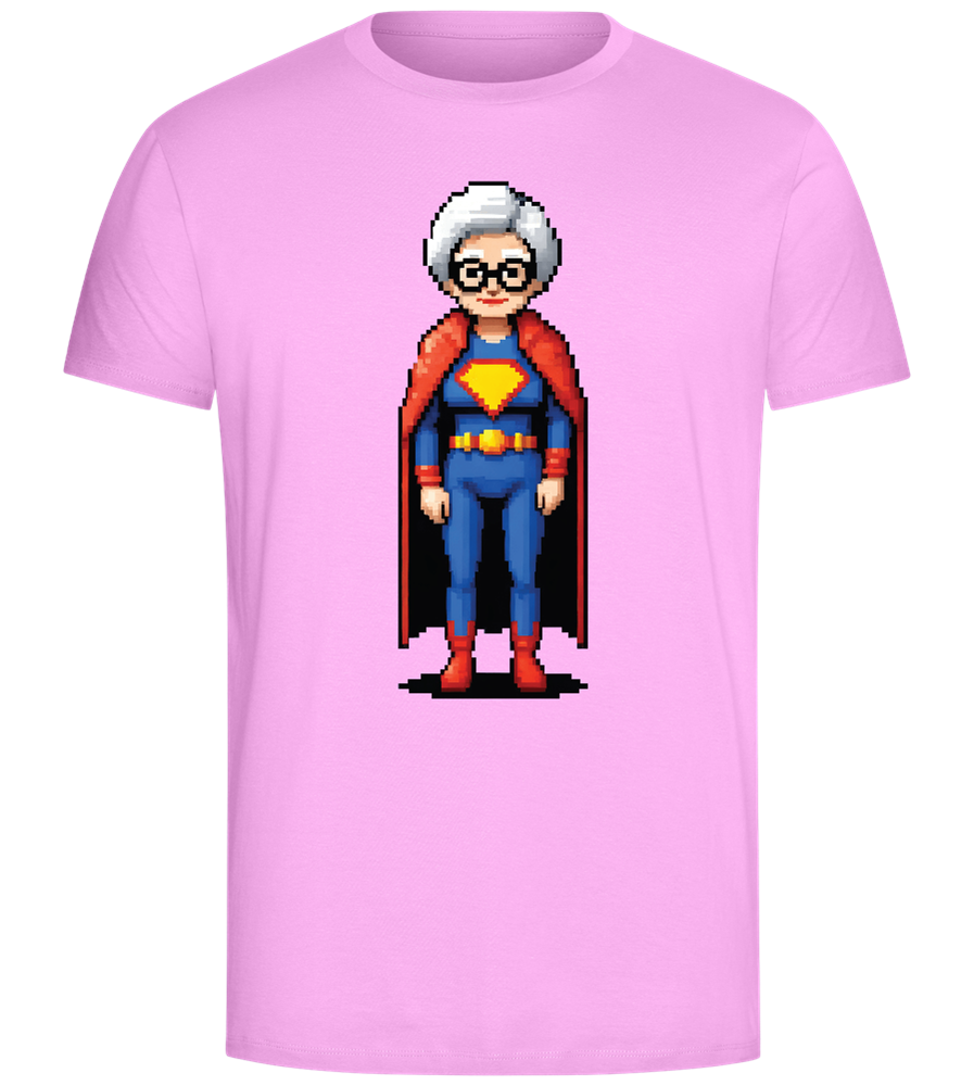 Pixelated Super Grandma Design - Comfort Unisex T-Shirt_CANDY PINK_front