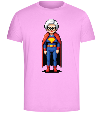 Pixelated Super Grandma Design - Comfort Unisex T-Shirt_CANDY PINK_front