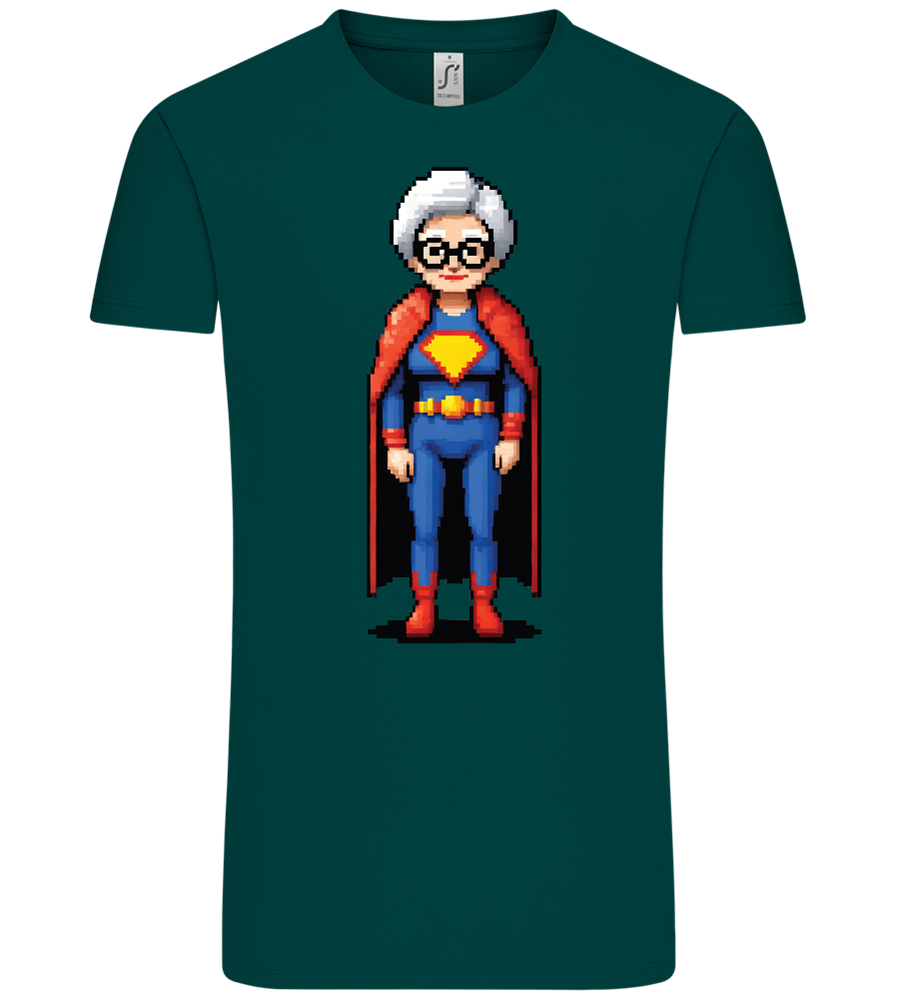 Pixelated Super Grandma Design - Comfort Unisex T-Shirt_GREEN EMPIRE_front