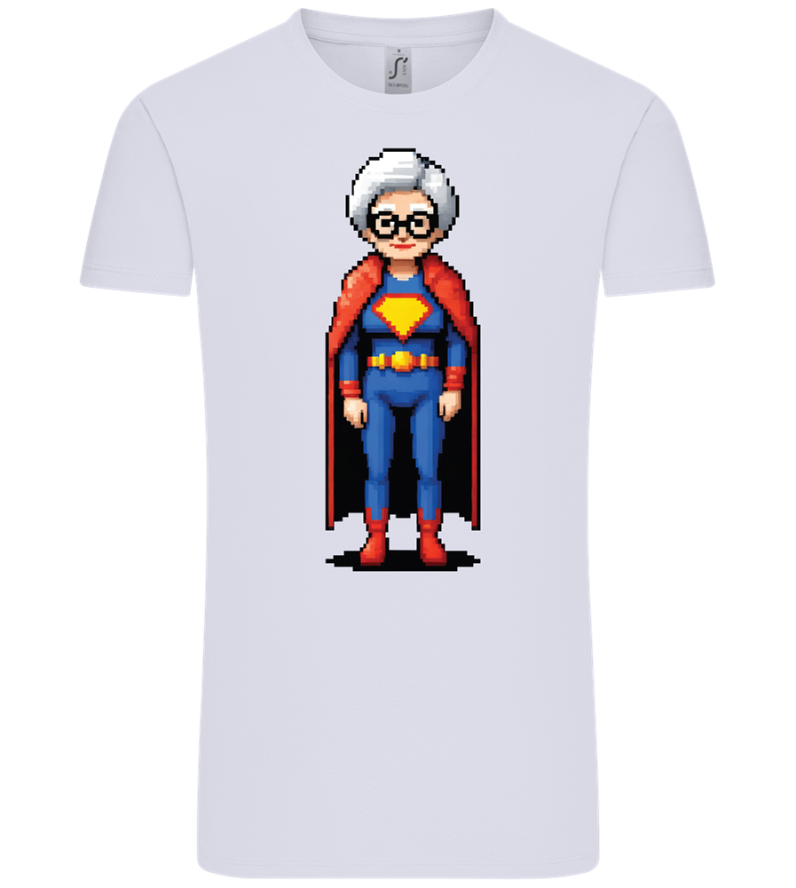 Pixelated Super Grandma Design - Comfort Unisex T-Shirt_LILAK_front