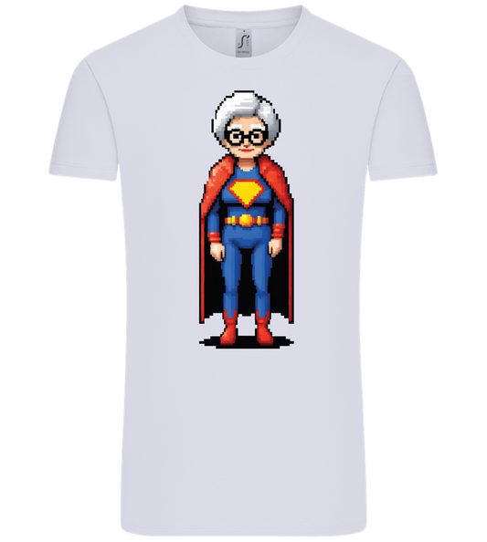 Pixelated Super Grandma Design - Comfort Unisex T-Shirt_LILAK_front