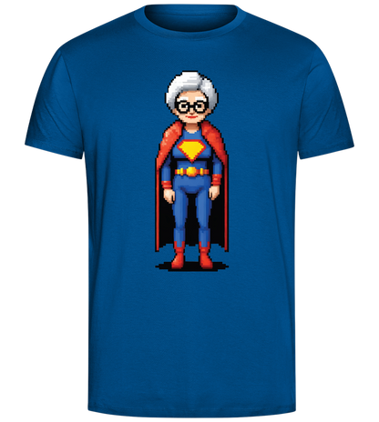 Pixelated Super Grandma Design - Comfort Unisex T-Shirt_ROYAL_front