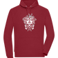 Skull With Flames Design - Comfort unisex hoodie_BORDEAUX_front