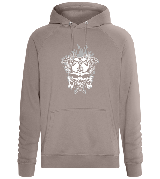 Skull With Flames Design - Comfort unisex hoodie_CHARCOAL CHIN_front