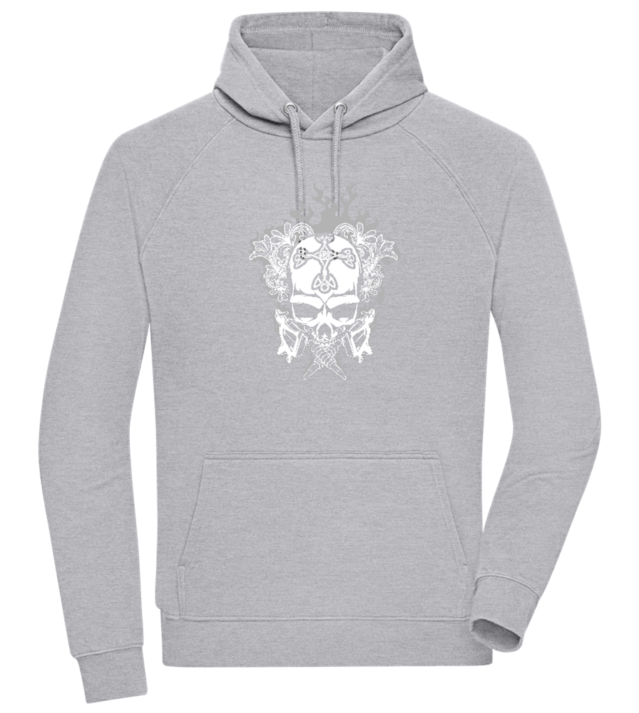 Skull With Flames Design - Comfort unisex hoodie_ORION GREY II_front