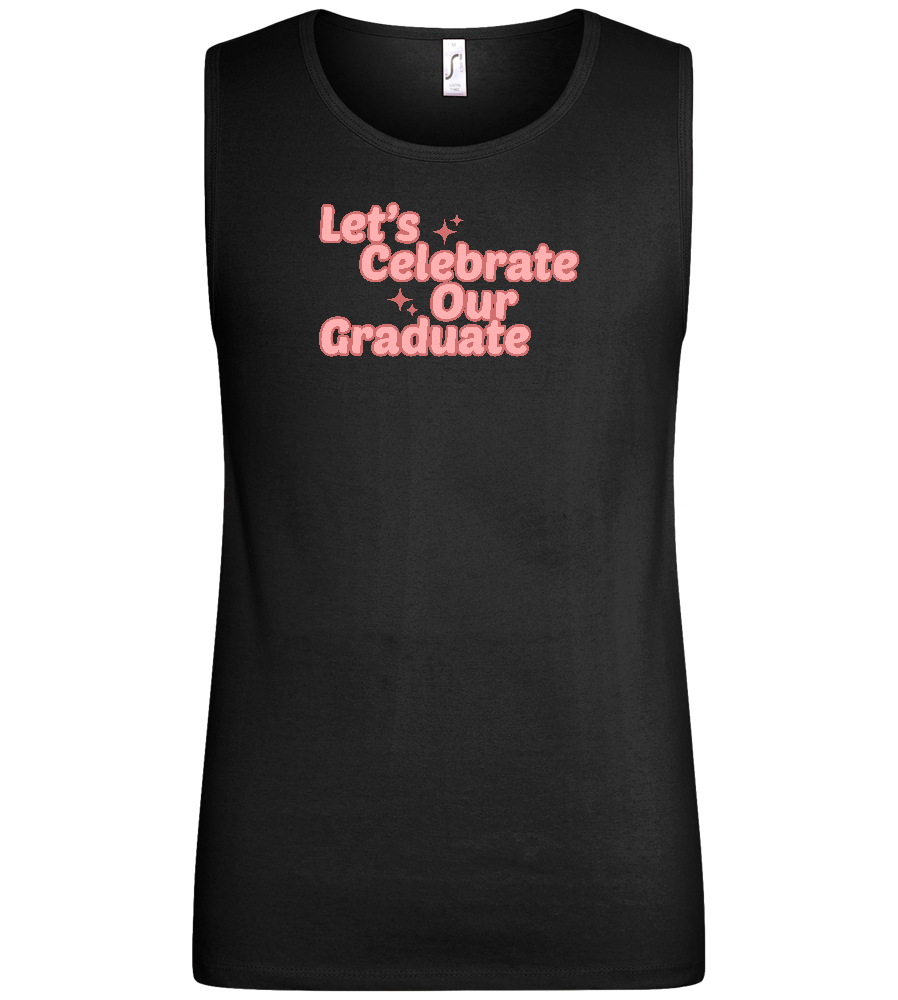 Let's Celebrate Our Graduate Design - Basic men's tank top_DEEP BLACK_front