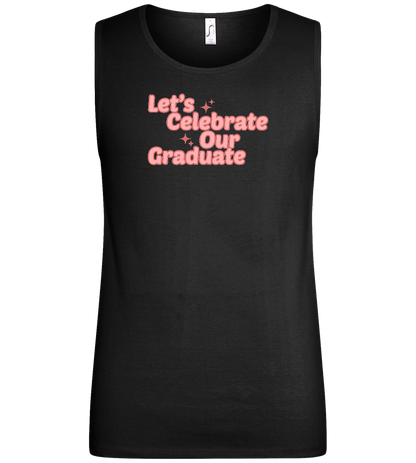 Let's Celebrate Our Graduate Design - Basic men's tank top_DEEP BLACK_front