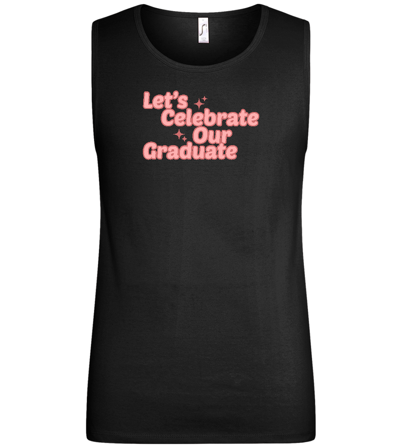 Let's Celebrate Our Graduate Design - Basic men's tank top_DEEP BLACK_front