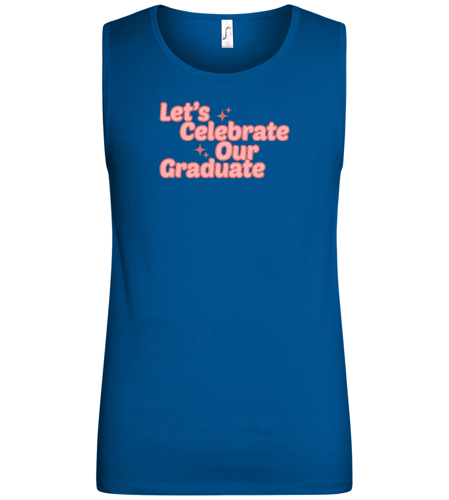 Let's Celebrate Our Graduate Design - Basic men's tank top_ROYAL_front