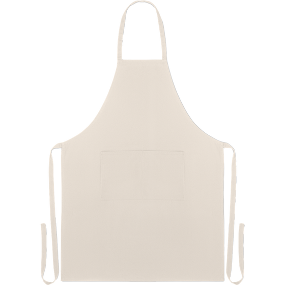 Organic Cotton Apron 200 gr/m²_BEIGE_front