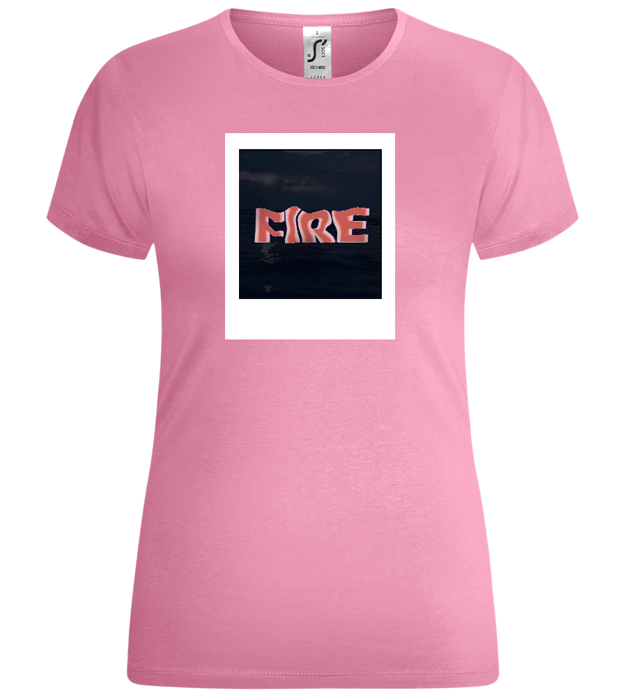 Fire Polaroid Design - Comfort women's t-shirt_PINK ORCHID_front