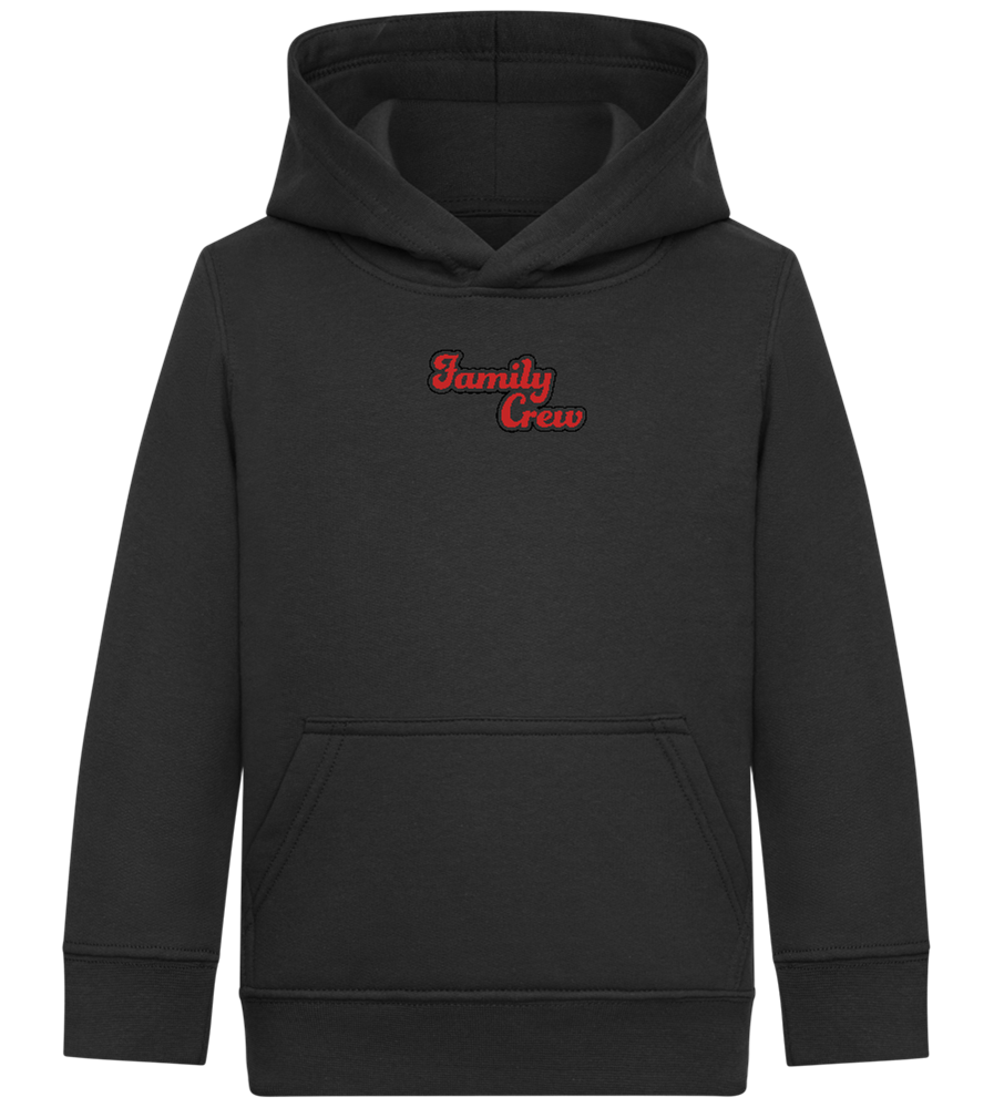 Family Crew Design - Comfort Kids Hoodie_BLACK_front